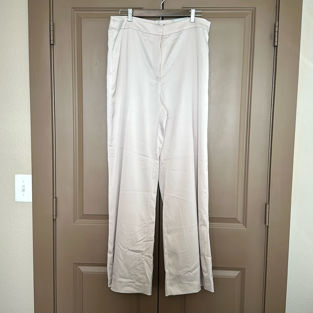 NWT H&M pale pink satin wide leg dress pants